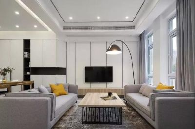 新千国际120平米三居室现代简约风格装修效果图