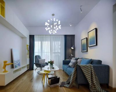 萨尔斯堡89平米两室一厅北欧简约风格装修效果图