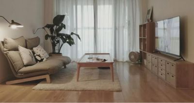 盛达国际83平米三居室简约原木风格装修效果图