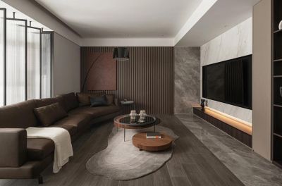 国际村135平米三居室现代简约风格装修效果图