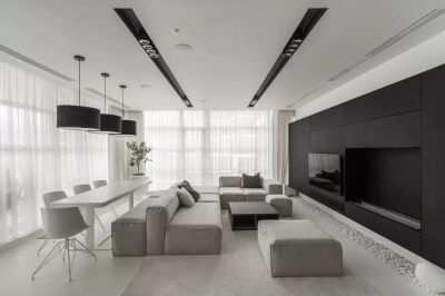 嘉荣华阳光新城120平米三室一厅现代风格装修效果图