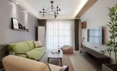 新千丽景公寓68平米两室两厅日式风格装修效果图